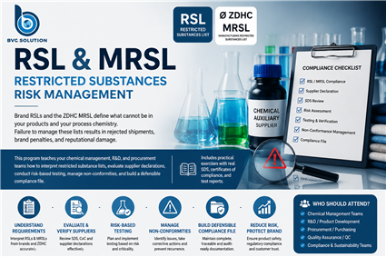 RSL & MRSL Restricted Substances Risk Management Training